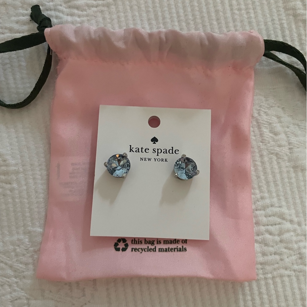 Brand New Kate Spade light blue and silver studs with dust bag